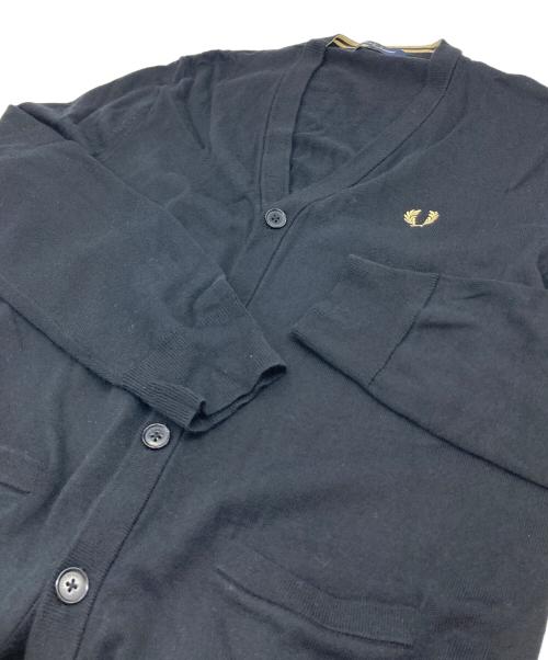 FRED PERRY（フレッドペリー）FRED PERRY (フレッドペリー) クラシック カーディガン　ウール混カーディガン ブラック サイズ:Lの古着・服飾アイテム