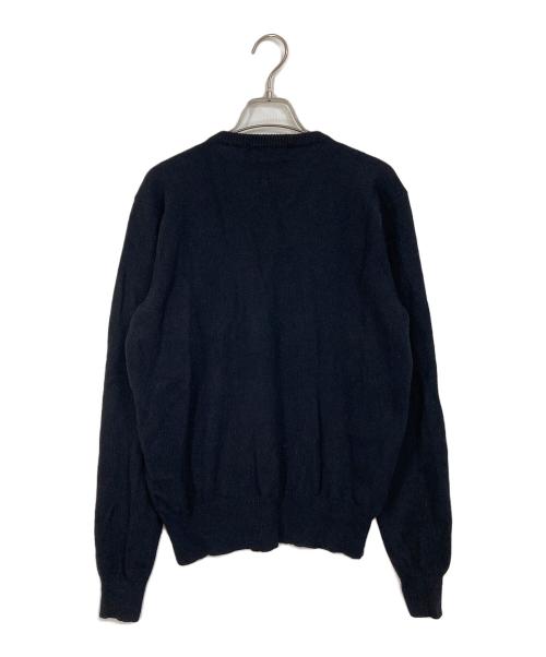 POLO RALPH LAUREN（ポロ・ラルフローレン）POLO RALPH LAUREN (ポロ・ラルフローレン) ロゴニット　Vネックニット　ウールニット ブラック サイズ:Sの古着・服飾アイテム