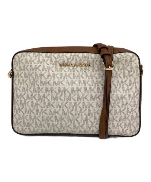 MICHAEL KORS（マイケルコース）MICHAEL KORS (マイケルコース) JET SET ITEM LG EW CROSSBODY　ショルダーバッグ ベージュ サイズ:実寸参照の古着・服飾アイテム