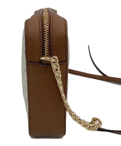 MICHAEL KORS（マイケルコース）MICHAEL KORS (マイケルコース) JET SET ITEM LG EW CROSSBODY　ショルダーバッグ ベージュ サイズ:実寸参照の古着・服飾アイテム