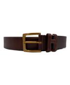 HUFハフ）の古着「FUCK IT LEATHER BELT」｜ブラウン