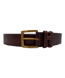 HUF（ハフ）の古着「FUCK IT LEATHER BELT」｜ブラウン