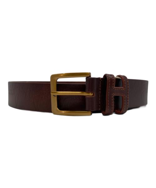 HUF（ハフ）HUF (ハフ) FUCK IT LEATHER BELT ブラウン 未使用品の古着・服飾アイテム
