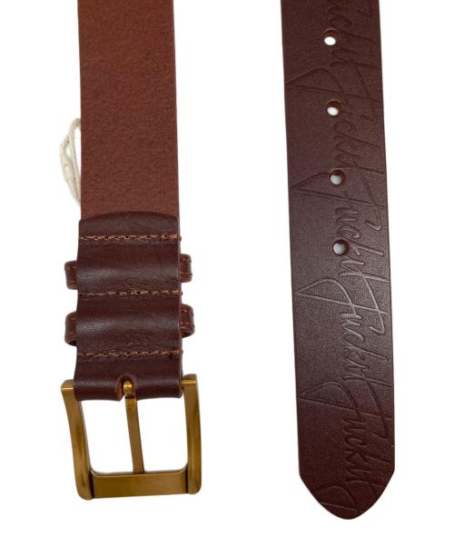 HUF（ハフ）HUF (ハフ) FUCK IT LEATHER BELT ブラウン 未使用品の古着・服飾アイテム