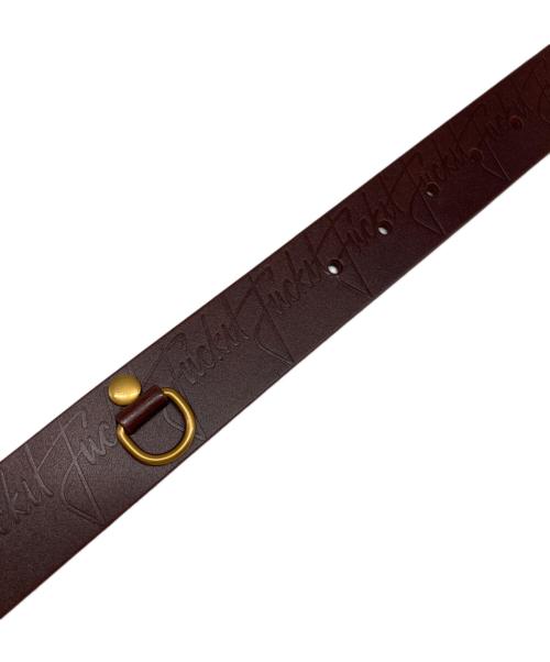 HUF（ハフ）HUF (ハフ) FUCK IT LEATHER BELT ブラウン 未使用品の古着・服飾アイテム