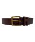 HUF（ハフ）の古着「FUCK IT LEATHER BELT」｜ブラウン