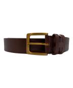 HUFハフ）の古着「FUCK IT LEATHER BELT」｜ブラウン