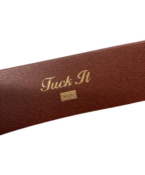 HUF（ハフ）HUF (ハフ) FUCK IT LEATHER BELT ブラウン 未使用品の古着・服飾アイテム