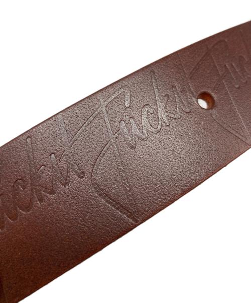 HUF（ハフ）HUF (ハフ) FUCK IT LEATHER BELT ブラウン 未使用品の古着・服飾アイテム