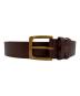 HUF（ハフ）の古着「FUCK IT LEATHER BELT」｜ブラウン