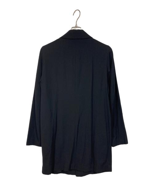 Y's（ワイズ）Y's (ワイズ) デカボタン ウールギャバジャケット　アウター　ライトアウター　日本製 ブラック サイズ:実寸参照の古着・服飾アイテム