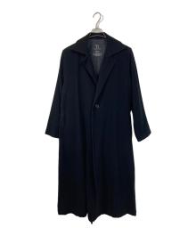 Y's（ワイズ）の古着「ウールフランネル シングルボタンコート」｜ブラック