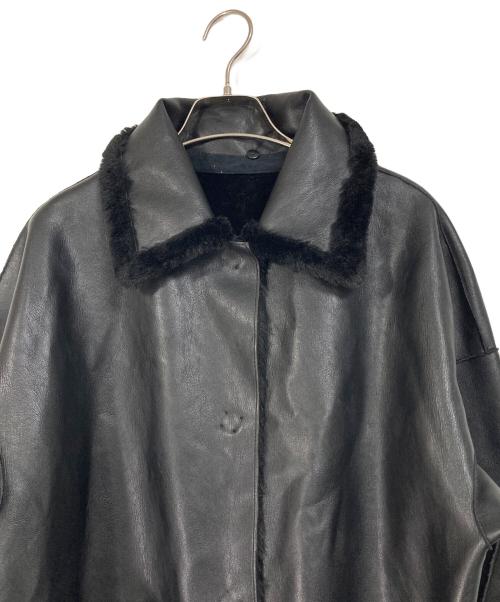 Ameri（アメリ）Ameri (アメリ) メニーウェイフェイクボアコート　アウター　ロングコート ブラック サイズ:FREEの古着・服飾アイテム