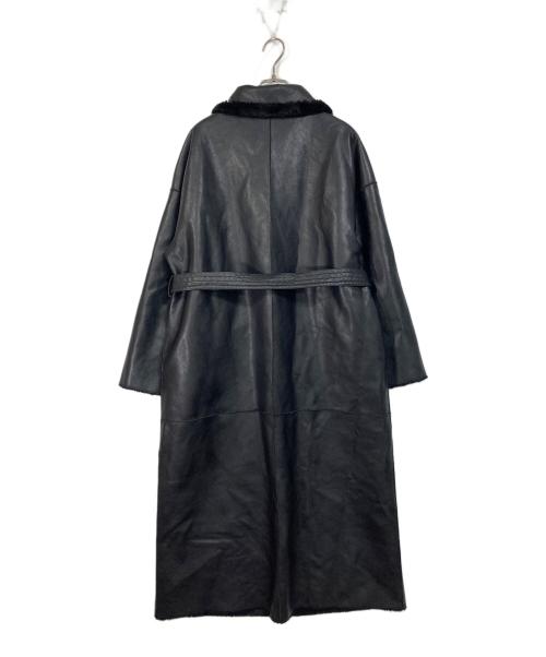 Ameri（アメリ）Ameri (アメリ) メニーウェイフェイクボアコート　アウター　ロングコート ブラック サイズ:FREEの古着・服飾アイテム