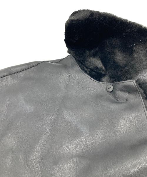 Ameri（アメリ）Ameri (アメリ) メニーウェイフェイクボアコート　アウター　ロングコート ブラック サイズ:FREEの古着・服飾アイテム