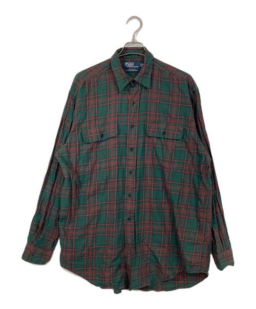 POLO RALPH LAUREN（ポロ・ラルフローレン）POLO RALPH LAUREN (ポロ・ラルフローレン) 【古着】タータンチェックチェックシャツ　 WHITFIELD グリーン サイズ:Lの古着・服飾アイテム