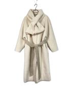 HER LIP TOハーリップトゥ）の古着「Faux Fur Reversible Coat  フェイクファー リバーシブル コート  ロングコート　アウター」｜ホワイト