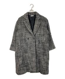 Loungedress（ラウンジドレス）の古着「ウールダブルツイードコート　ウールコート　アウター」｜グレー