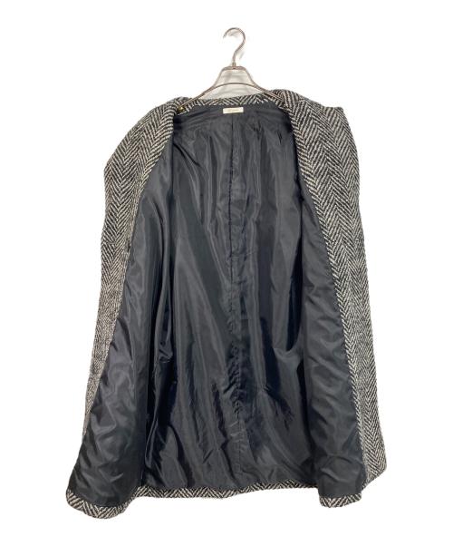 Loungedress（ラウンジドレス）Loungedress (ラウンジドレス) ウールダブルツイードコート　ウールコート　アウター グレー サイズ:FREEの古着・服飾アイテム