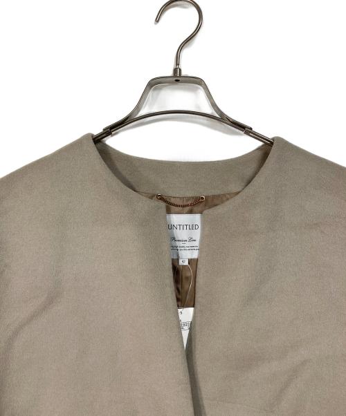 UNTITLED（アンタイトル）UNTITLED (アンタイトル) メイユールカシミヤノーカラーコート　アウター　日本製 ベージュ サイズ:42 未使用品の古着・服飾アイテム