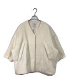 SEVEN TEN by MIHO KAWAHITOセブン テン バイ ミホ カワヒト）の古着「ミディアムコクーンシャギーコート　アウター　日本製」｜ホワイト