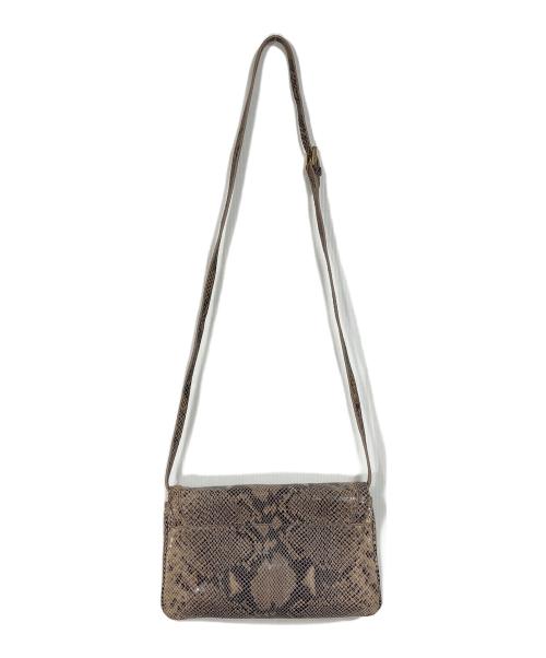 TORY BURCH（トリーバーチ）TORY BURCH (トリーバーチ) パイソンショルダーバッグ　ヘビ柄 ベージュ サイズ:実寸参照の古着・服飾アイテム
