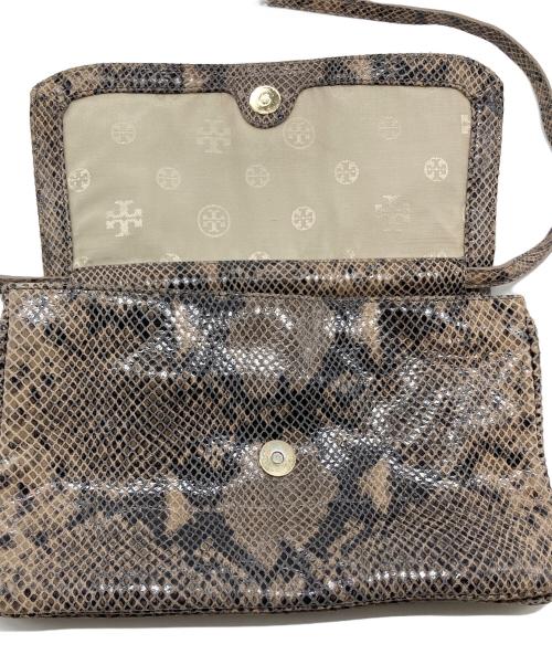 TORY BURCH（トリーバーチ）TORY BURCH (トリーバーチ) パイソンショルダーバッグ　ヘビ柄 ベージュ サイズ:実寸参照の古着・服飾アイテム