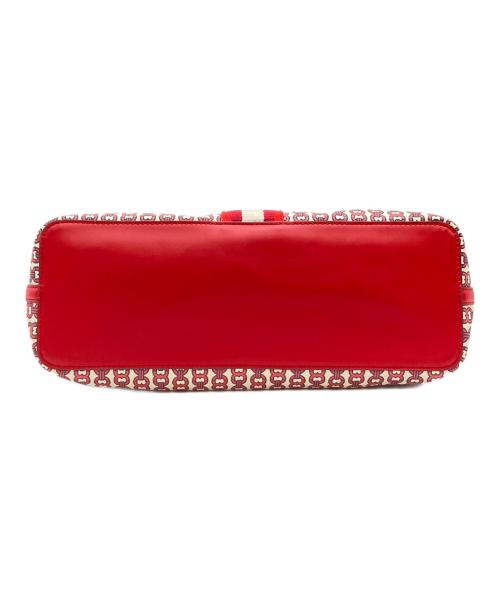 TORY BURCH（トリーバーチ）TORY BURCH (トリーバーチ) ジオロゴ PVC 2WAY トートバッグ　トリバーチ レッド サイズ:実寸参照の古着・服飾アイテム