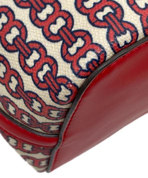 TORY BURCH（トリーバーチ）TORY BURCH (トリーバーチ) ジオロゴ PVC 2WAY トートバッグ　トリバーチ レッド サイズ:実寸参照の古着・服飾アイテム
