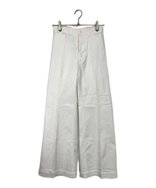 POLO RALPH LAUREN（ポロ・ラルフローレン）POLO RALPH LAUREN (ポロ・ラルフローレン) BEATON ストレッチコットンパンツ　セーラーパンツ ホワイトの古着・服飾アイテム