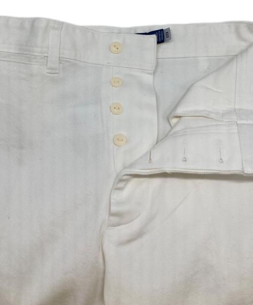 POLO RALPH LAUREN（ポロ・ラルフローレン）POLO RALPH LAUREN (ポロ・ラルフローレン) BEATON ストレッチコットンパンツ　セーラーパンツ ホワイトの古着・服飾アイテム