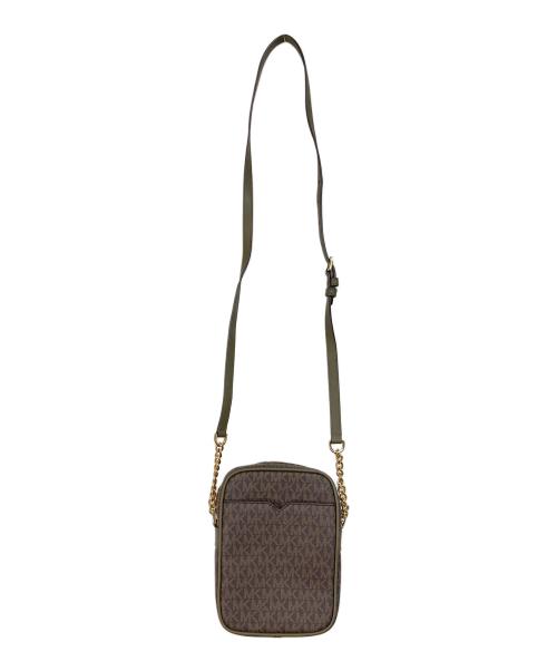 MICHAEL KORS（マイケルコース）MICHAEL KORS (マイケルコース) JET SET TRAVEL NS チェーン クロスボディ ブラウン サイズ:実寸参照の古着・服飾アイテム