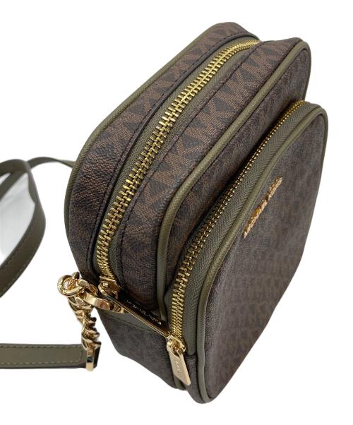 MICHAEL KORS（マイケルコース）MICHAEL KORS (マイケルコース) JET SET TRAVEL NS チェーン クロスボディ ブラウン サイズ:実寸参照の古着・服飾アイテム