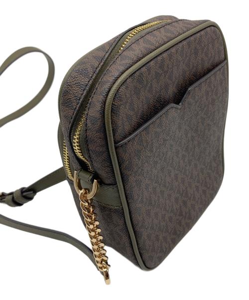 MICHAEL KORS（マイケルコース）MICHAEL KORS (マイケルコース) JET SET TRAVEL NS チェーン クロスボディ ブラウン サイズ:実寸参照の古着・服飾アイテム