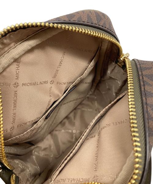 MICHAEL KORS（マイケルコース）MICHAEL KORS (マイケルコース) JET SET TRAVEL NS チェーン クロスボディ ブラウン サイズ:実寸参照の古着・服飾アイテム