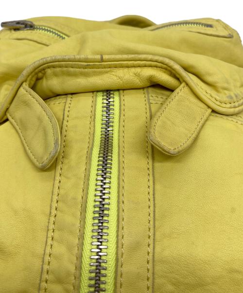 ALEXANDER WANG（アレキサンダー・ワン）ALEXANDER WANG (アレキサンダー・ワン) レザーリュック　ワンショルダーバッグ イエロー サイズ:実寸参照の古着・服飾アイテム