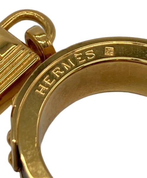HERMES（エルメス）HERMES (エルメス) ケリースカーフリング　フランス製 ゴールド サイズ:21. 5号の古着・服飾アイテム