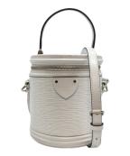 LOUIS VUITTONルイ ヴィトン）の古着「バニティバッグ　カンヌ　2018AW 伊勢丹ポップアップ限定品  フランス製」｜ホワイト×ブロン