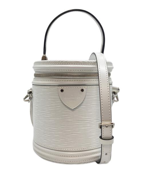 LOUIS VUITTON（ルイ ヴィトン）LOUIS VUITTON (ルイ ヴィトン) バニティバッグ　カンヌ　2018AW 伊勢丹ポップアップ限定品  フランス製 ホワイト×ブロン サイズ:実寸参照の古着・服飾アイテム