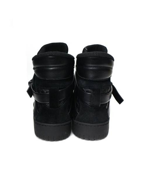 BOTTEGA VENETA（ボッテガベネタ）BOTTEGA VENETA (ボッテガベネタ) ハイカットレザースニーカー ブラック サイズ:41の古着・服飾アイテム
