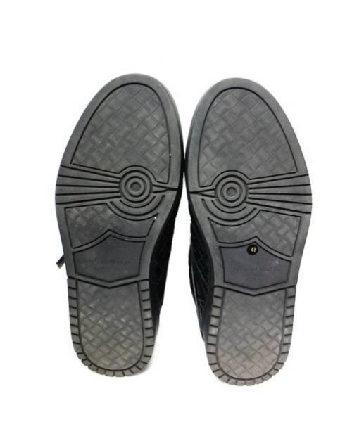 BOTTEGA VENETA（ボッテガベネタ）BOTTEGA VENETA (ボッテガベネタ) ハイカットレザースニーカー ブラック サイズ:41の古着・服飾アイテム
