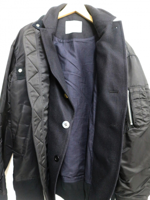 sacai（サカイ）sacai (サカイ) オーバーサイズボンバージャケット ブラック サイズ:3 17-01377M　 17AW ランウェイモデルの古着・服飾アイテム