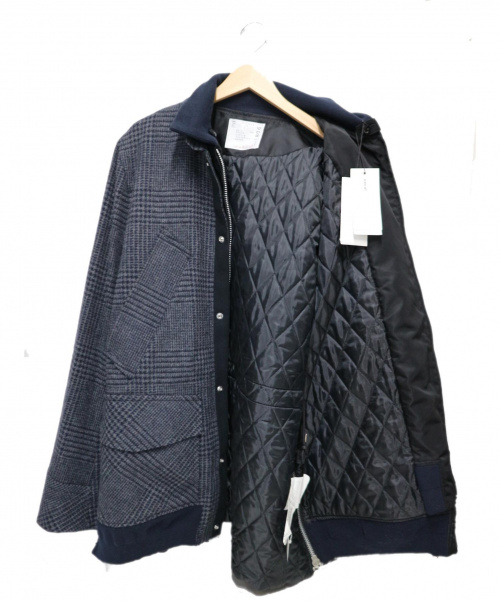 sacai（サカイ）sacai (サカイ) グレンチェックブルゾン グレー サイズ:4 未使用品  18-01806M 18AWの古着・服飾アイテム