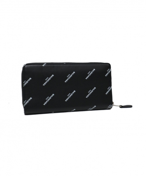 BALENCIAGA（バレンシアガ）BALENCIAGA (バレンシアガ) 総柄ロゴ長財布 ブラック サイズ:下記参照 443655・1060の古着・服飾アイテム