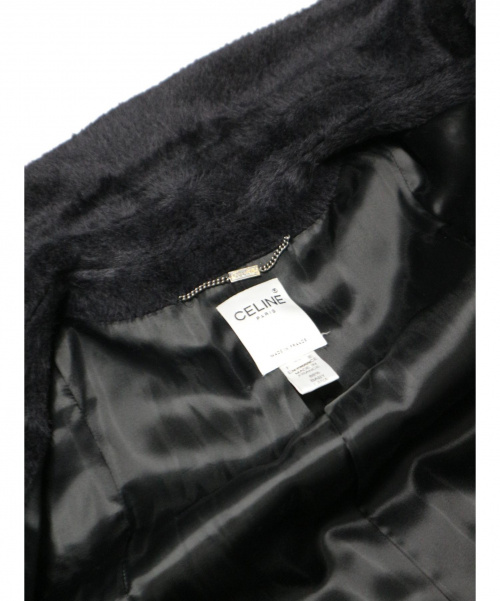 CELINE（セリーヌ）CELINE (セリーヌ) シャギーウールコート ブラック サイズ:42の古着・服飾アイテム