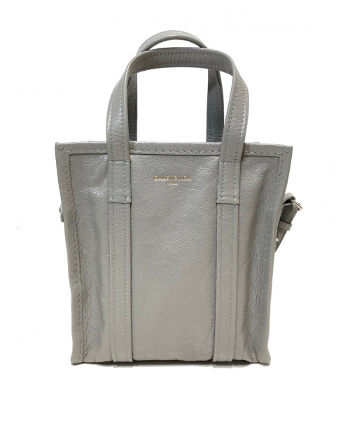 BALENCIAGA（バレンシアガ）BALENCIAGA (バレンシアガ) バザールショッパーハンドバッグ グレー サイズ:下記参照 452458・1230・A・457024 BAZAR SHOPPER XSの古着・服飾アイテム