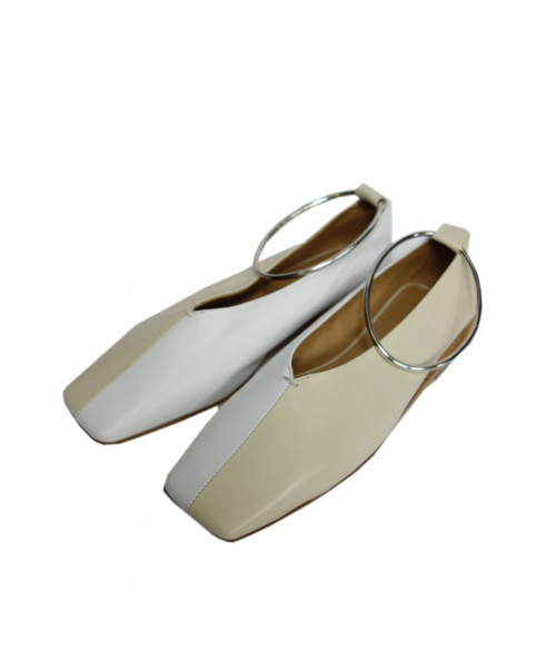 JIL SANDER（ジルサンダー）JIL SANDER (ジルサンダー) バレエシューズ ホワイト サイズ:36の古着・服飾アイテム