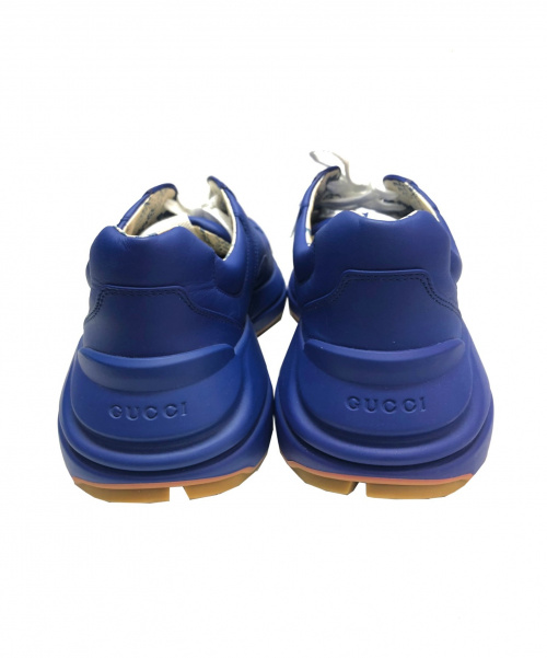 GUCCI（グッチ）GUCCI (グッチ) NYヤンキースプリントスニーカー ブルー サイズ:8 548638　 19SSの古着・服飾アイテム