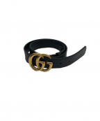 GUCCIグッチ）の古着「ダブルGバックルベルト」｜ブラック