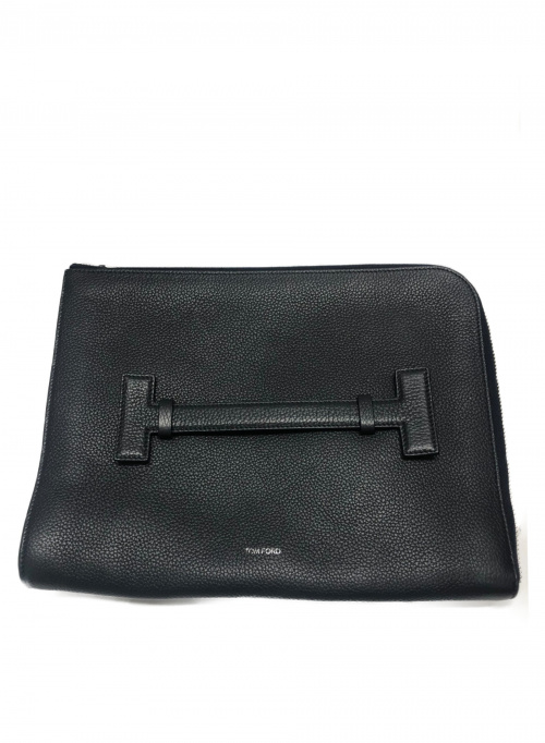 TOM FORD（トムフォード）TOM FORD (トム フォード) Tハンドルクラッチバッグ ネイビー サイズ:下記参照の古着・服飾アイテム